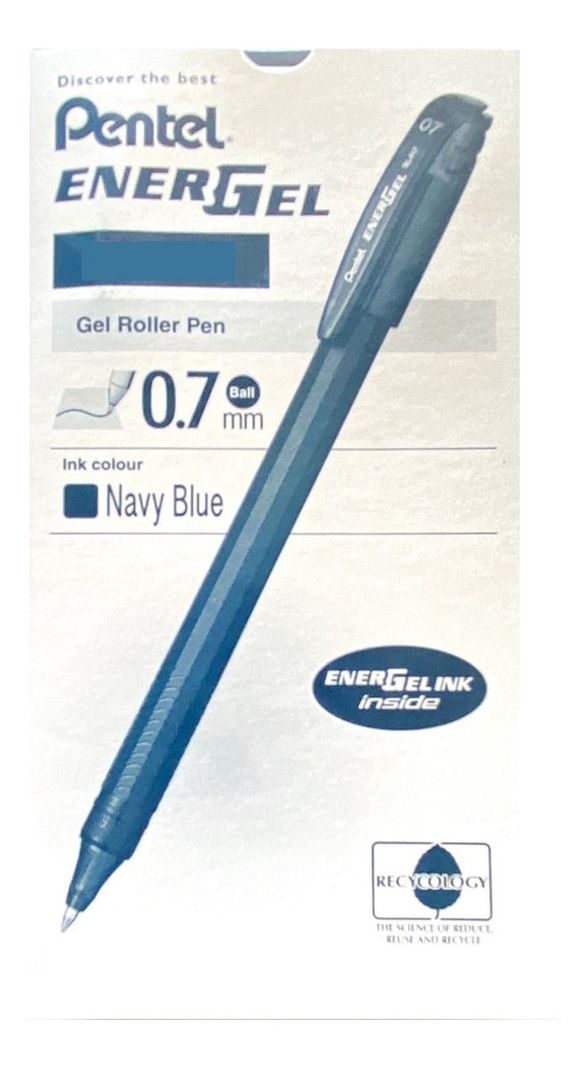 Roller Lapiz Gel Pentel Makkuro 0,7mm Navy B + Rojo - 24uni-1