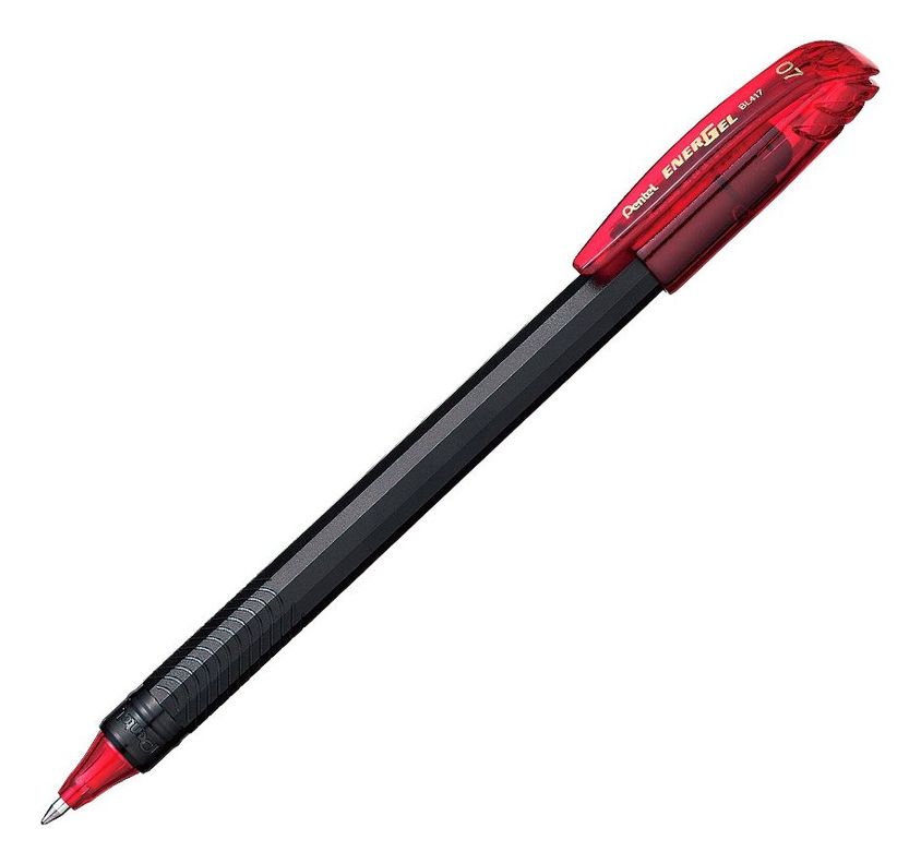Roller Lapiz Gel Pentel Makkuro 0,7mm Navy B + Rojo - 24uni-5
