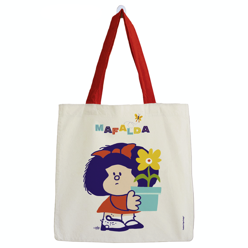BOLSA ALGODÓN GRANDE MAFALDA AND THE SWING-0