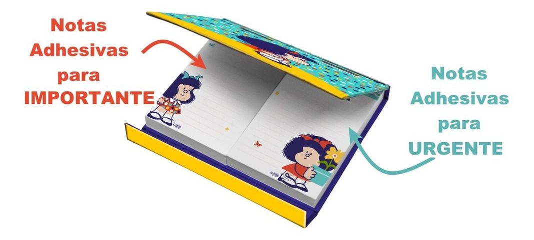 Caja Lujo Nota Adh Importante / Urgente PRINCIPITO + MAFALDA-3