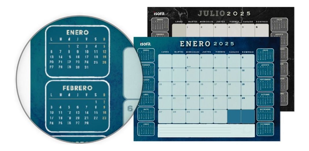 Planner Calendario Agenda Mensual Escritorio - 10uni-3