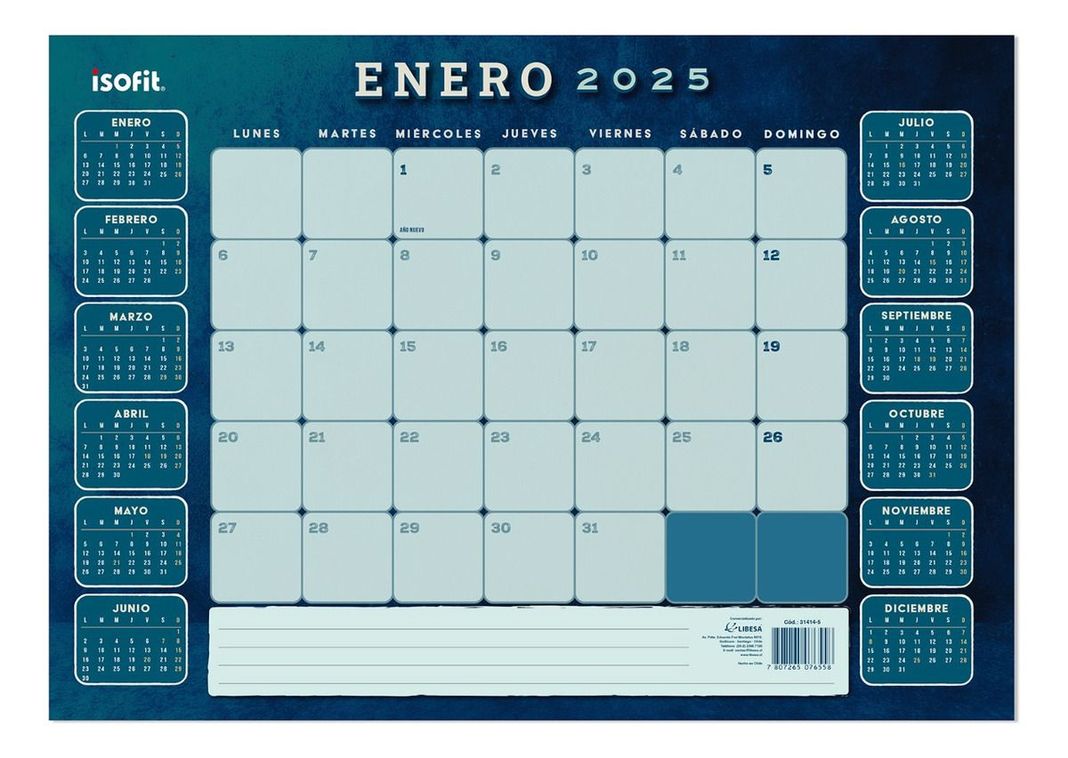 Planner Calendario Agenda Mensual Escritorio - 10uni-4