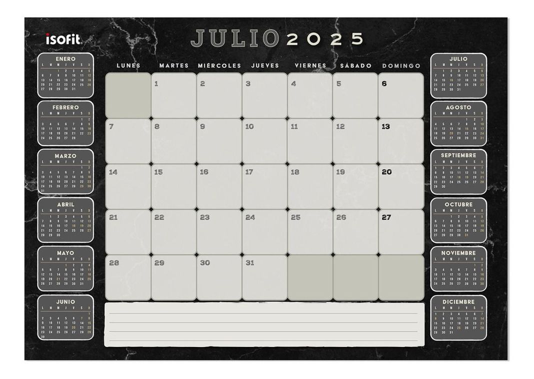 Planner Calendario Agenda Mensual Escritorio - 10uni-5