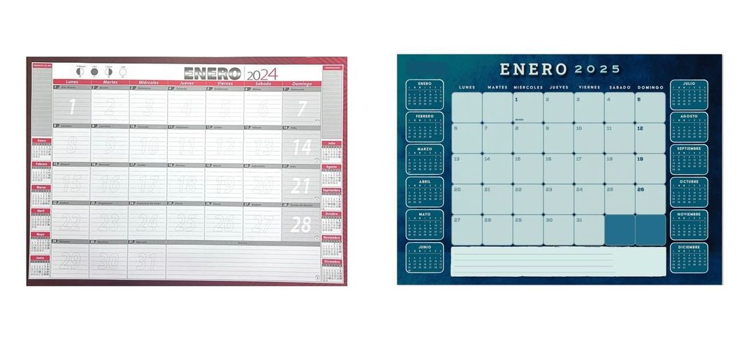 Planner Calendario Agenda Mensual Escritorio 2024 Y 2025-0