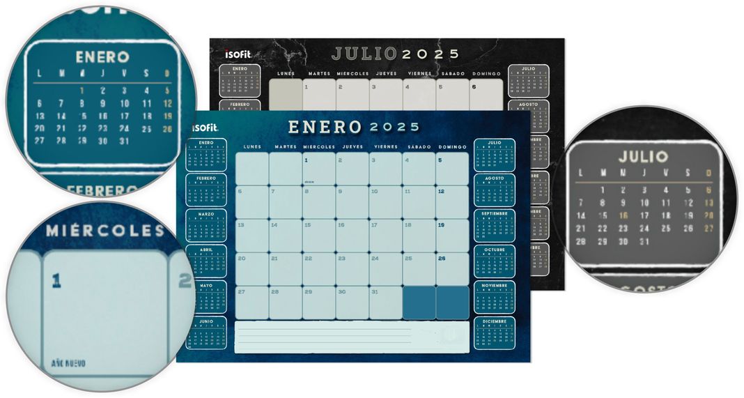 Planner Calendario Agenda Mensual Escritorio 2024 Y 2025-6