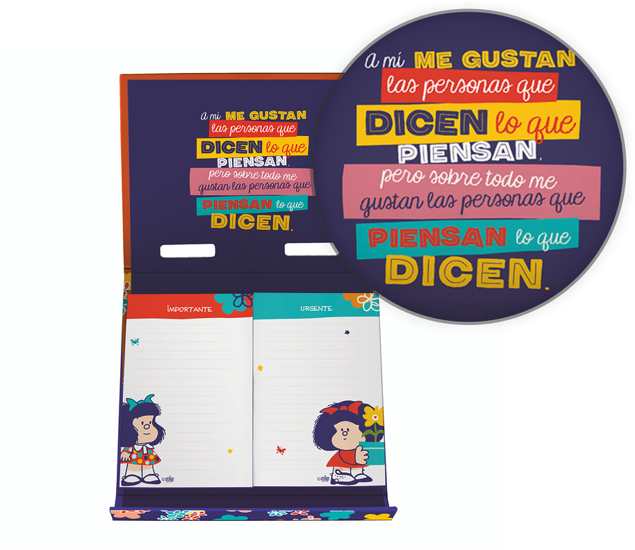 Caja De Lujo Mafalda Notas Adhesivas Importante - Urgente-3