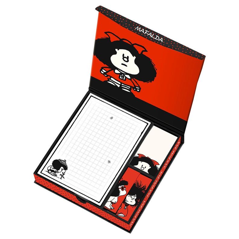 Caja Lujo Magnetica Notitas y Block de Notas MAFALDA-0