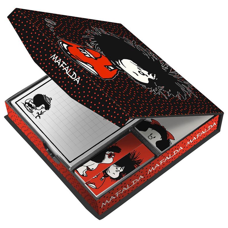 Caja Lujo Magnetica Notitas y Block de Notas MAFALDA-1
