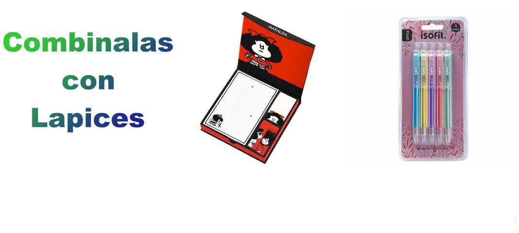 Caja Lujo Magnetica Notitas y Block de Notas MAFALDA-3
