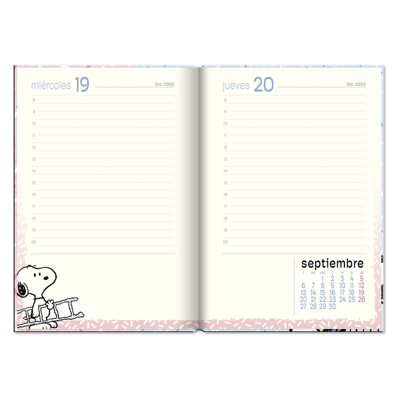 Agenda Snoopy And Charlie Brown Pastel Dognut Dia X Pag 2024-1
