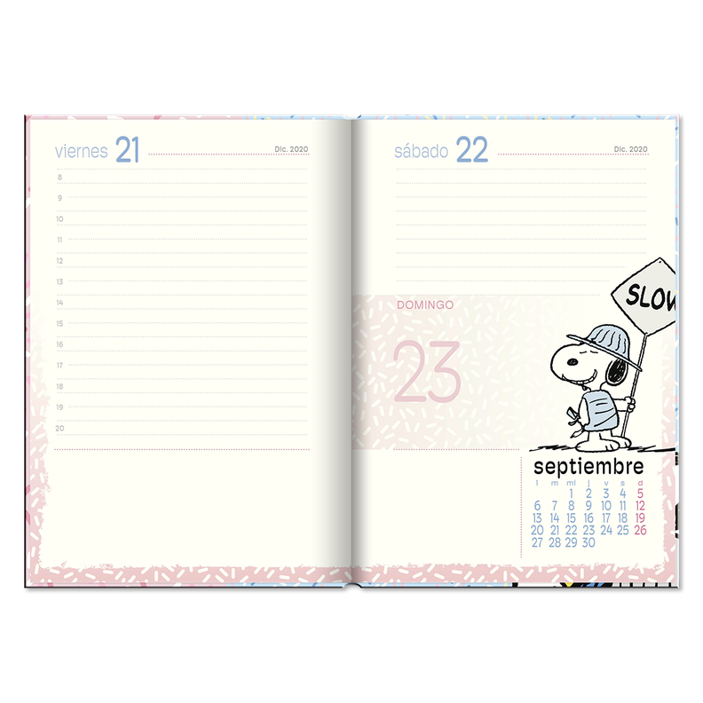 Agenda Snoopy And Charlie Brown Pastel Dognut Dia X Pag 2024-2