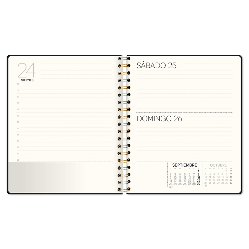 Agenda Blue Cover Espiral Dia x Pag 2024-2