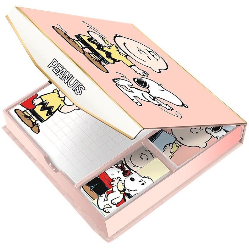 Caja Lujo Magnetica Notitas y Block Notas SNOOPY FULL PASTEL-1
