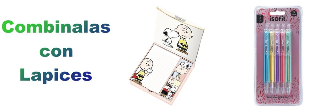 Caja Lujo Magnetica Notitas y Block Notas SNOOPY FULL PASTEL-3