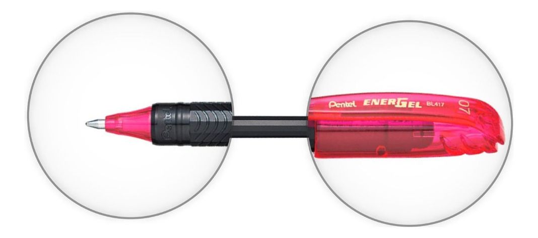 Roller Energel Lapiz Gel Pentel Makkuro 0,7mm Rosado - 12un-4