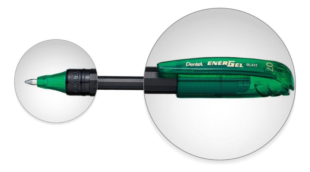 Roller Energel Lapiz Gel Pentel Makkuro 0,7mm Verde - 12uni-4