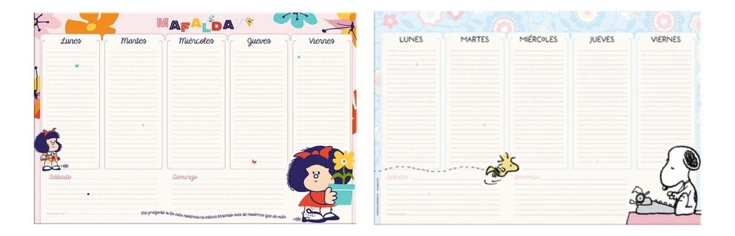 Planificador Calendario No Fechado Super Lujo MAFALDA-2
