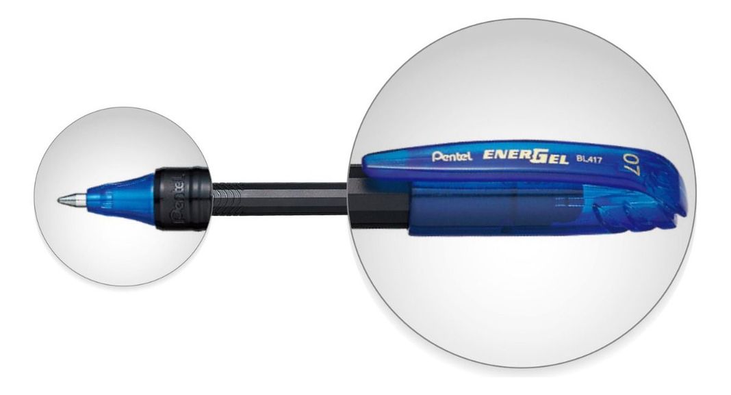 Roller Energel Lapiz Gel Pentel Makkuro 0,7mm Azul - 12uni-4