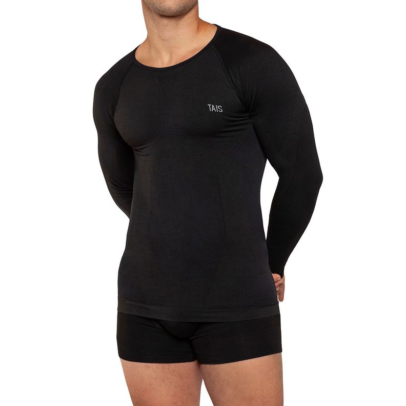 Camiseta Primera Capa Compresión Cobre Negro Tais-0