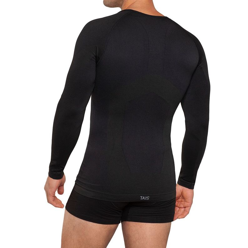 Camiseta Primera Capa Compresión Cobre Negro Tais-2