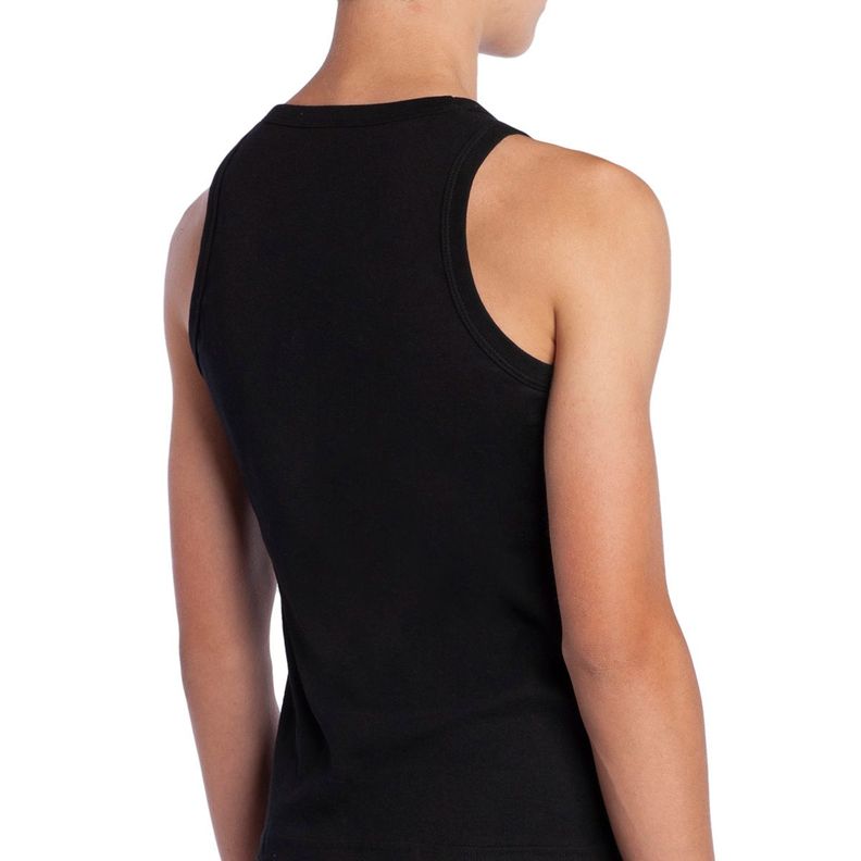 Camiseta Musculosa Juvenil  Algodón Negro Tais-2