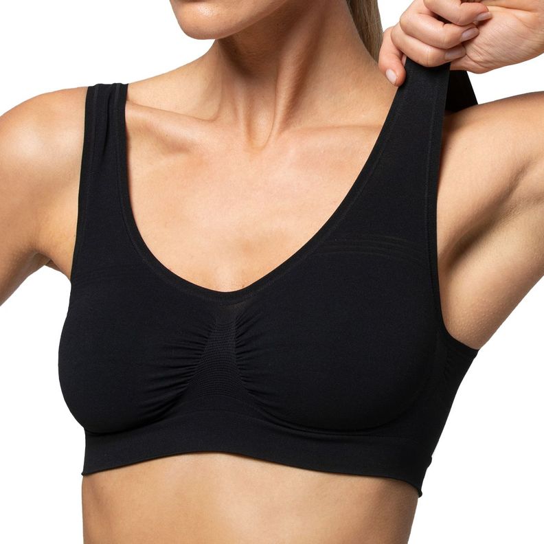 Brasssiere Sl Seamless Negro Pompea-0