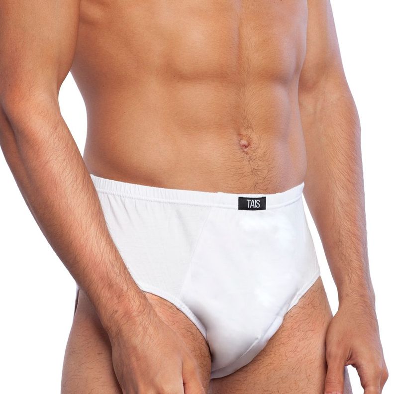 Bi-Pack Slip Clásico Algodón Blanco-0