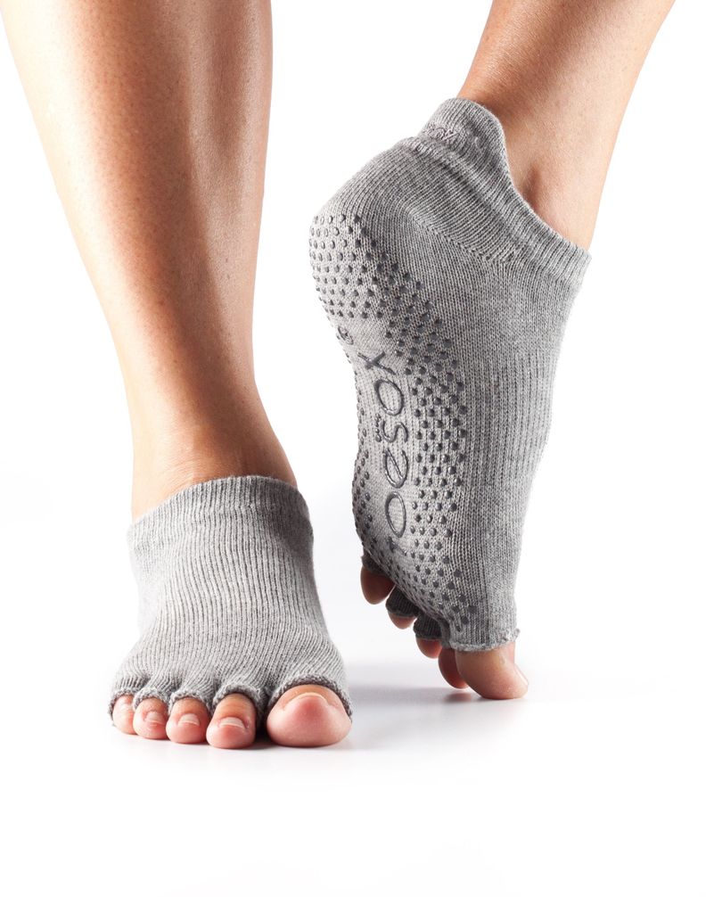 Calcetín Half Toe Low Rise Heather Grey-0