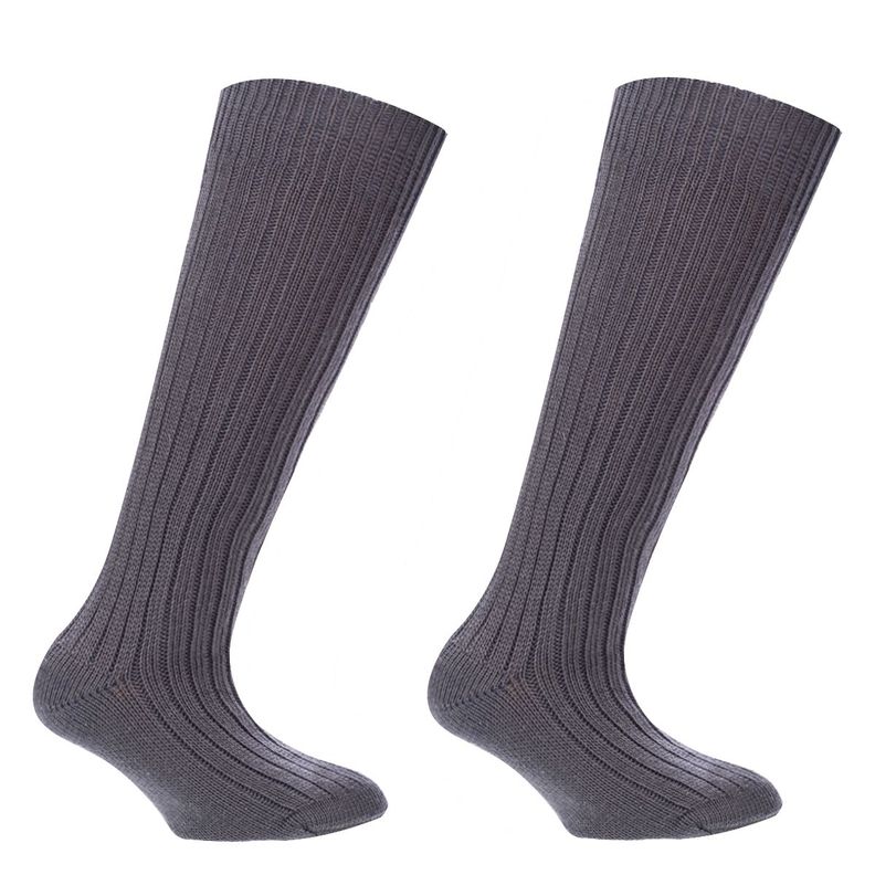Calceta Gruesa Bi-Pack Escolar Gris Monarch-1