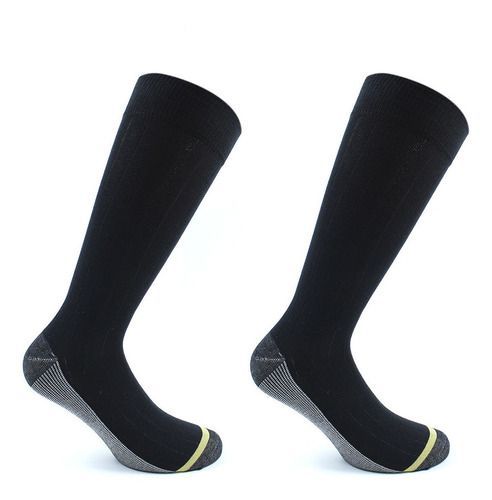 Bi-pack Calcetines Cobre + Algodón Largo 3/4 De Vestir Negro-3