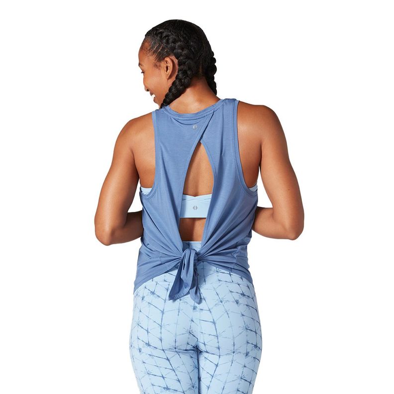 Polera Tie Back Tank Azul Tavi-2