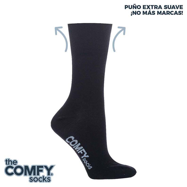 Calcetín Comfy Negro Bamboo Liso-1