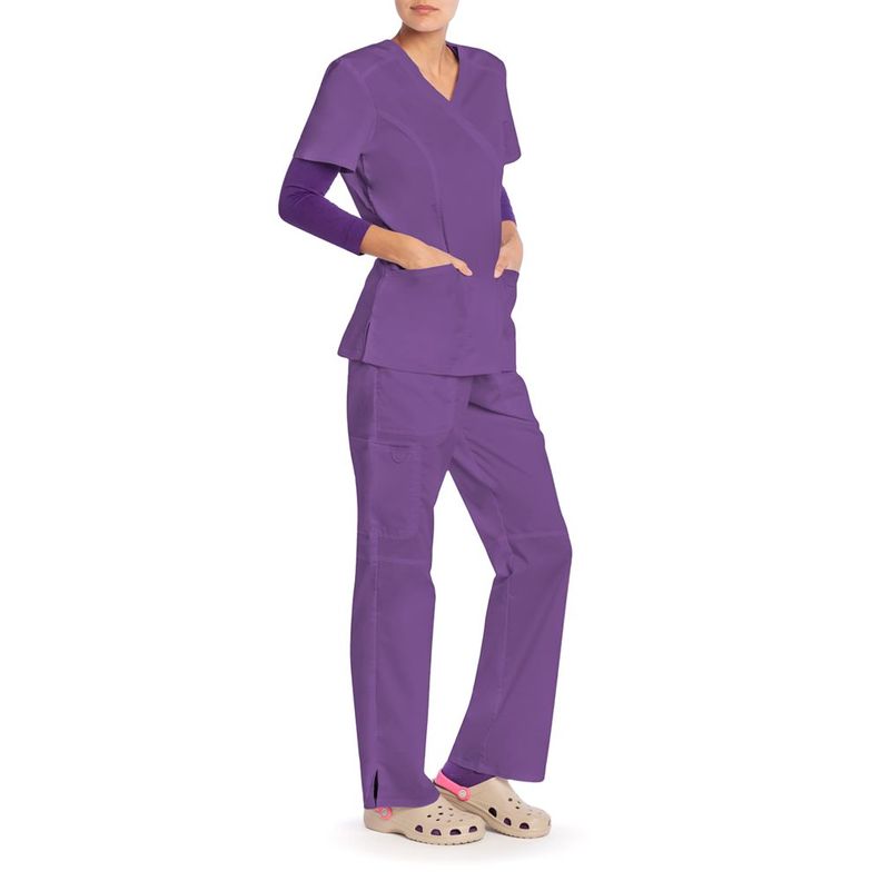 Polera Esencial Uniformes Salud Morado-1