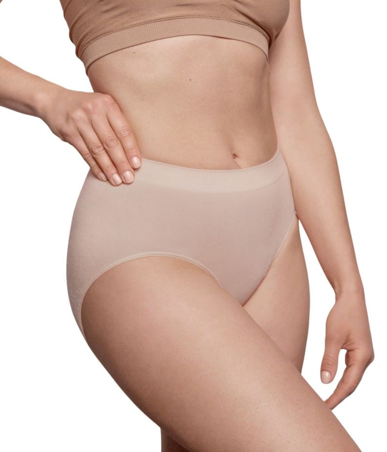 Pack Calzon Alto Microfibra Nude Monarch S-M
