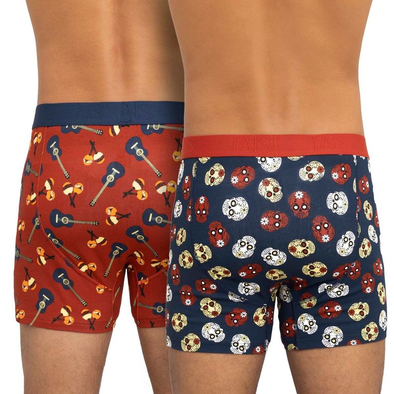 Pack Bóxer Cotton Spandex Iconos Guitarras/Calaveras-1