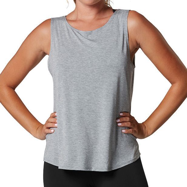 Twist Back Tank Heather Gris