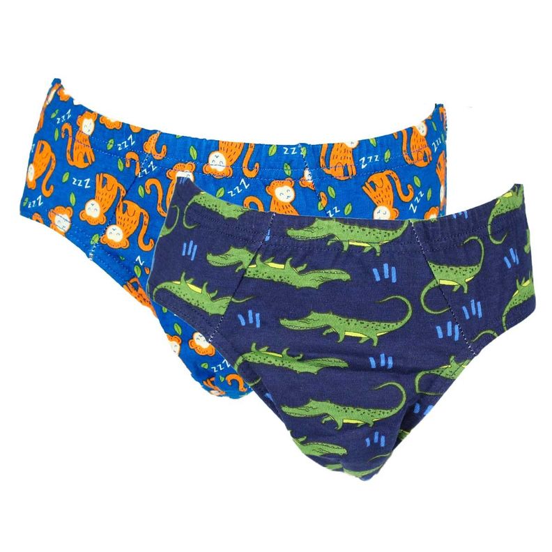 2 Unidades Slip Infantil Algodón Print Cocodrilo-0