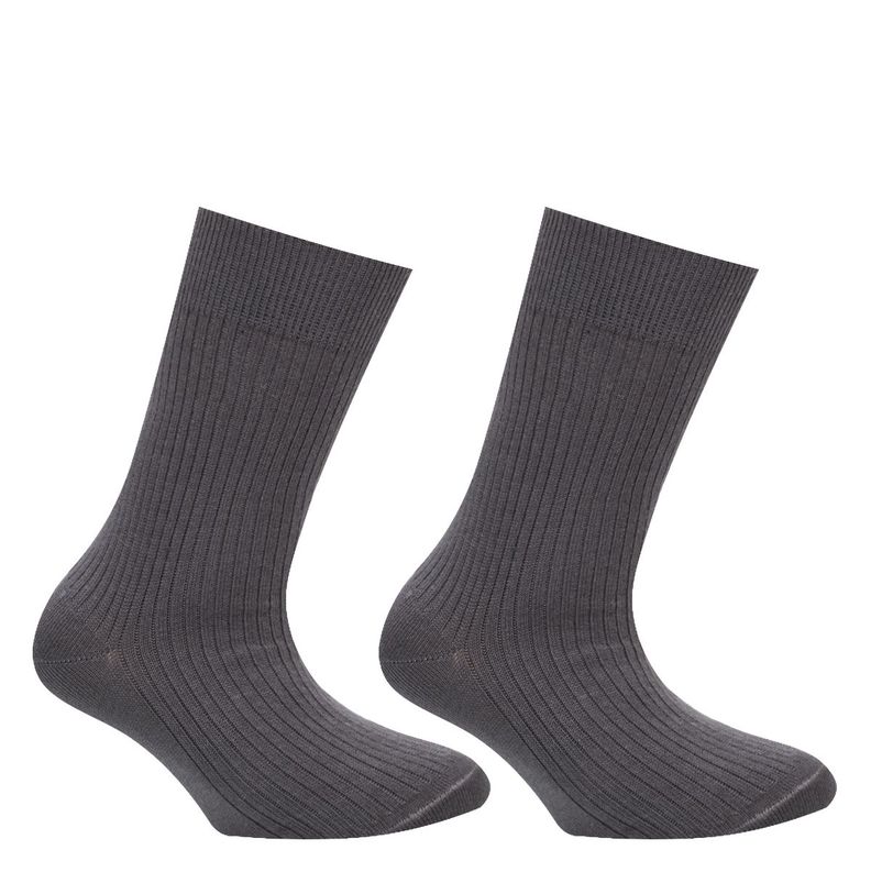 BIPACK SOQUETE ALGODON ESCOLAR GRIS-0