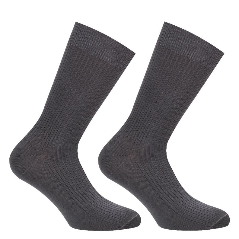 BIPACK SOQUETE ALGODON ESCOLAR GRIS-1