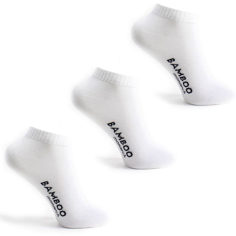 Tri-Pack Soquete Deportivo Escolar Blanco Monarch-0