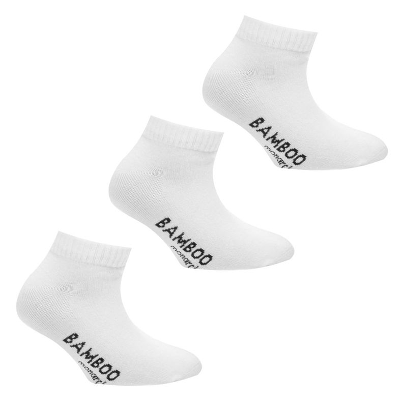 Tri-Pack Soquete Deportivo Escolar Blanco Monarch-1