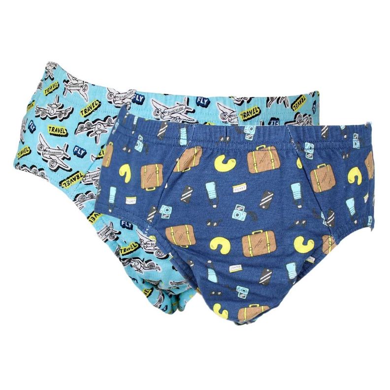 2 Unidades Slip Infantil Algodón Print Avión-0