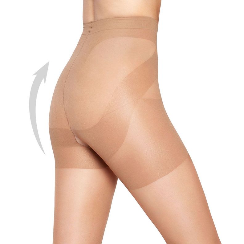 Panty Push Up Transparente Beige Natural-1