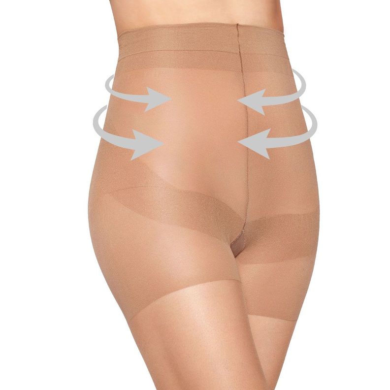 Panty Push Up Transparente Beige Natural-2