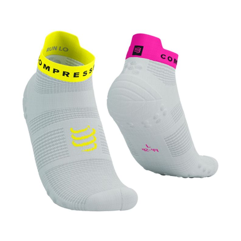 Calcetín Pro Racing v4.0 Run Low Blanco-0