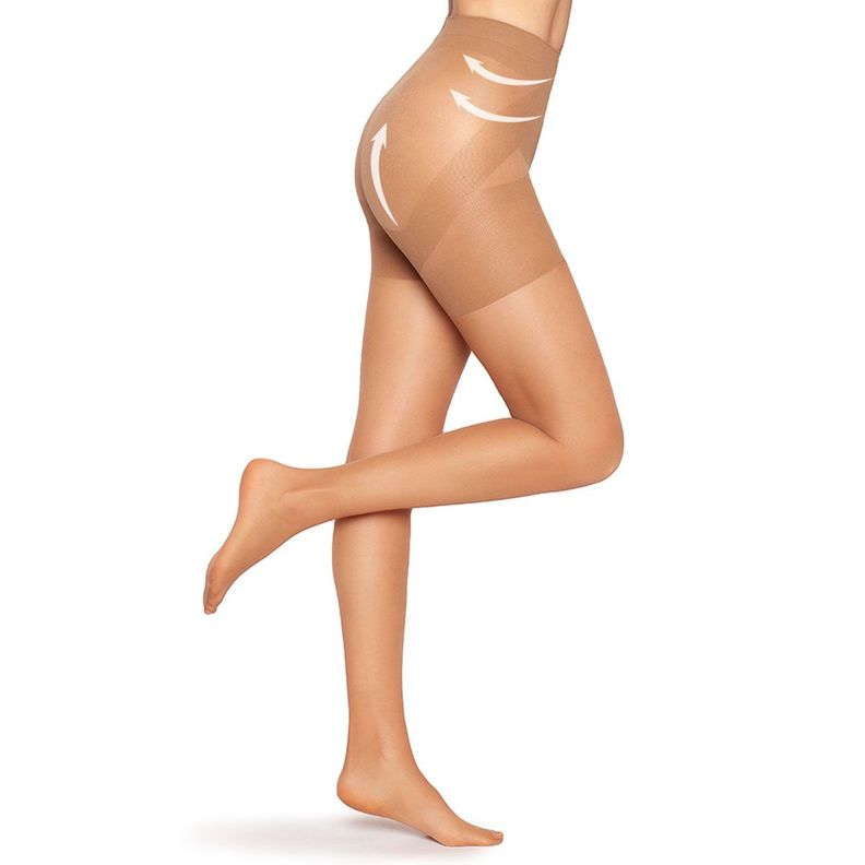 Panty Reductiva Push Up Beige Oscuro-1