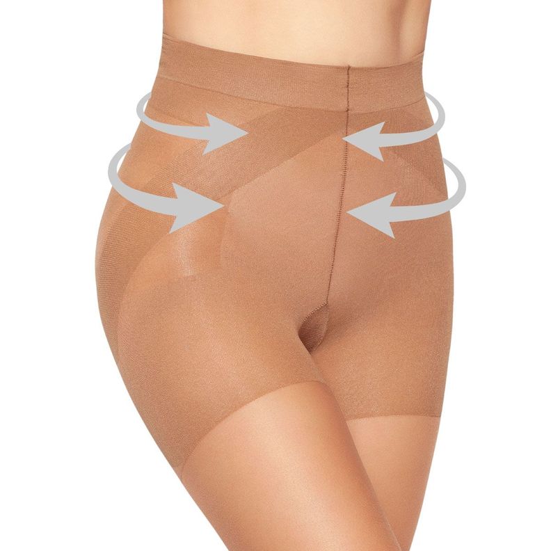 Panty Reductiva Push Up Beige Oscuro-2