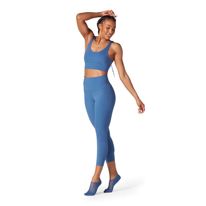 Calza High Waisted Crop Azul Tavi-0