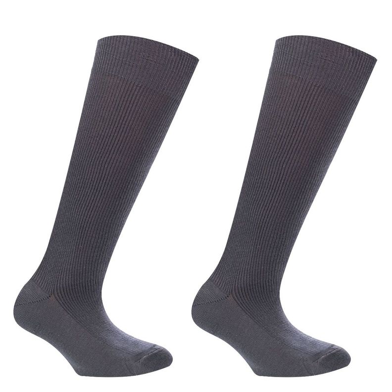 BI-PACK CALCETIN MEDIA PIERNA ALGODÓN GRIS-0