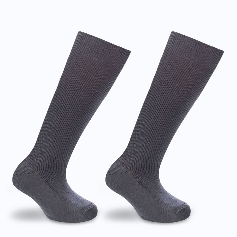 BI-PACK CALCETIN MEDIA PIERNA ALGODÓN GRIS-1